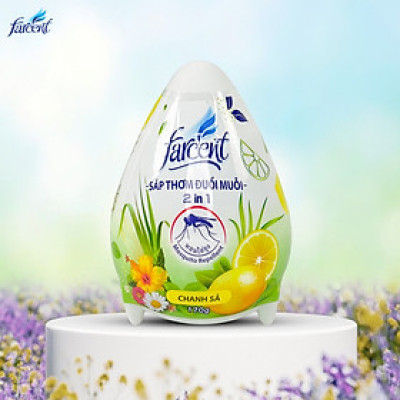 Sáp thơm phòng đuổi muỗi, khử mùi hôi hình trứng Farcent 170g chính hãng (5 hương thơm lựa chọn)