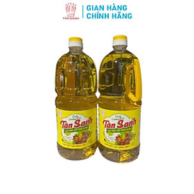 Combo 2 chai Dầu ăn Tân Sanh Chiên Giòn Thượng Hạng Chai 2 Lít