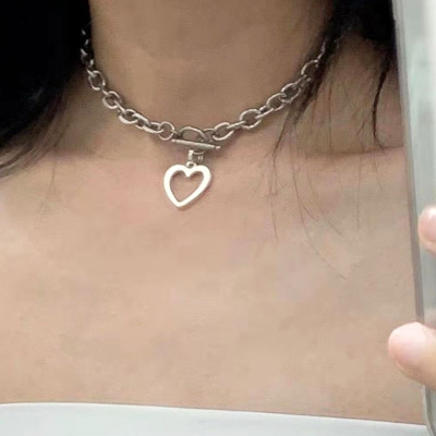 Dây chuyền nữ ổ khóa tình yêu, vòng cổ trái tim dây xích sành điệu PK11