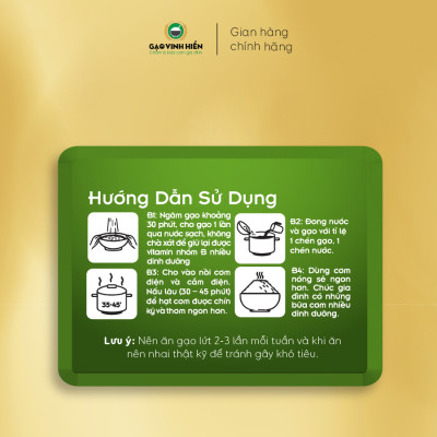 [TIẾT KIỆM] Combo 3 túi Gạo Lứt VietGAP Vinh Hiển - Tiết kiệm, mềm, dễ ăn