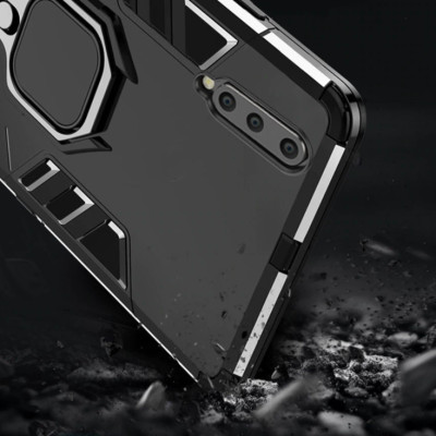 Ốp lưng dành cho Samsung Galaxy A7 2018 iron man chống sốc kèm iring - hàng nhập khẩu