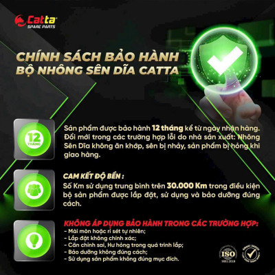 Nhông sên dĩa EXCITER MẪU MỚI (Nhông Dĩa Vàng Đồng, Sên Vàng) - Nhông sên dĩa CATTA chất lượng cao