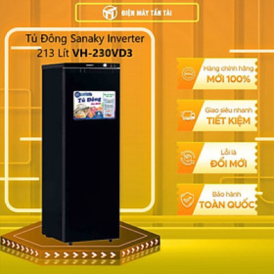 Tủ đông Sanaky Inverter 213 lít VH-230VD3 - Hàng chính hãng - Chỉ giao HCM