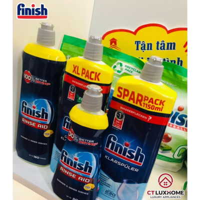 Nước làm bóng Finish 400ml, 750ml, 800ml, 1150ml dùng cho máy rửa bát 
