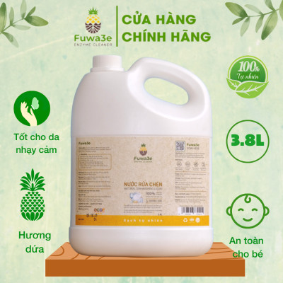 Nước rửa chén bát Fuwa3e hữu cơ Enzyme sinh học organic 3.8L an toàn cho bé bảo vệ da tay