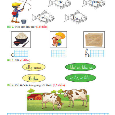 Đề Kiểm Tra Tiếng Việt 1 - Tập 1 - Cánh Diều