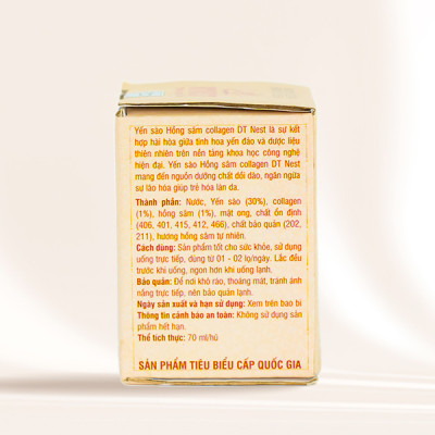 Yến Chưng Hông Sâm Collagen DTNEST - Hũ 70ml - Bồi Bổ Sức Khỏe