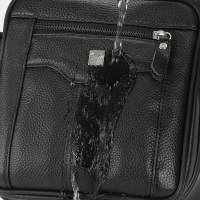 Túi xách công sở nam da thật cao cấp, túi đeo chéo nam đựng IPAD 7.9 inch phối khoen thanh lịch IDIGO MB1 - 6017