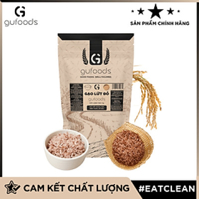 Gạo lứt GUfoods (đỏ / đen tím than) (túi 1kg) - Healthy, Thực dưỡng, Eat clean
