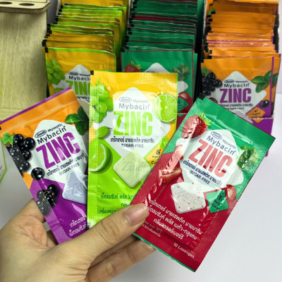 Kẹo Ngậm Mybacin Zinc Plus - Gói 9,4g (10 Viên) - Hàng Nhập Khẩu Thái Lan