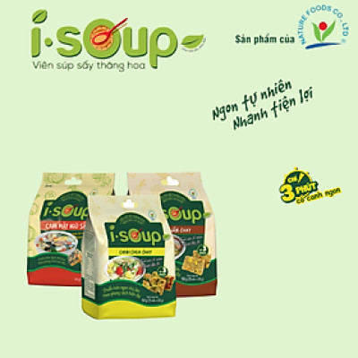 Combo 3 túi (Canh Chua Chay + Súp nấm + Mây) canh ăn liền I-Soup ngon tiện lợi