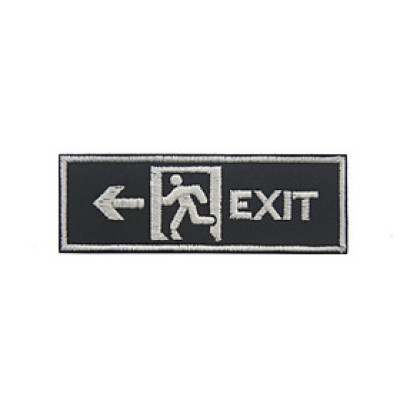 Patch_velcro Logo Exit_thoát ra an toàn dạ quang chiến thuật
