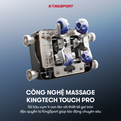 Ghế massage KINGSPORT Standard G15 công nghệ mới Kingtech Touch Pro, massage kéo giãn toàn thân