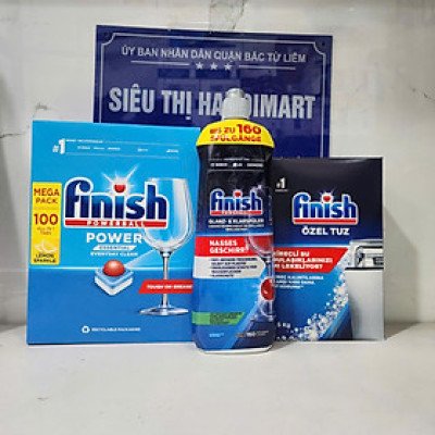 khuyến mãi Combo Viên Finish 77V + Bóng Finish 400ml + Nước vệ sinh máy finish