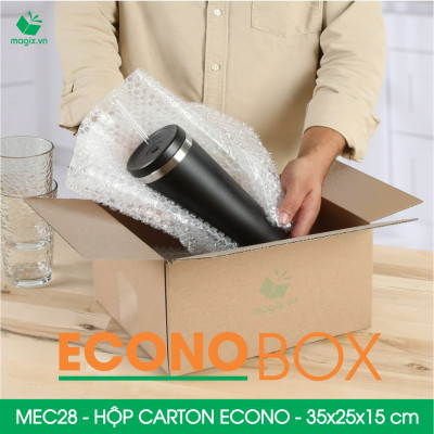 MEC28 - 35x25x15 cm - Combo 20 thùng hộp carton trơn siêu tiết kiệm ECONO
