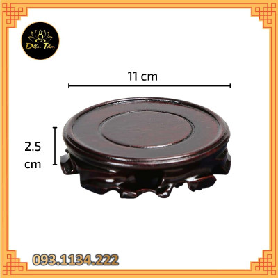 Đế tròn bằng gỗ đặc, giá đỡ bằng gỗ gụ kê ấm trà, bình hoa, chậu hoa, lư xông trầm trang trí nội thất