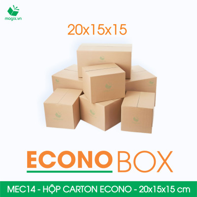 MEC14 - 20x15x15 cm - Combo 20 thùng hộp carton trơn siêu tiết kiệm ECONO