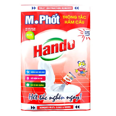 Bộ 4 gói bột thông tắc khử hôi hầm cầu M. phốt 200g Hando