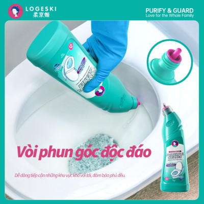 nước tẩy bồn cầu LOGESKI 500ml sạch không cần chà với công thức kiềm khử trùng và khử mùi siêu sạch