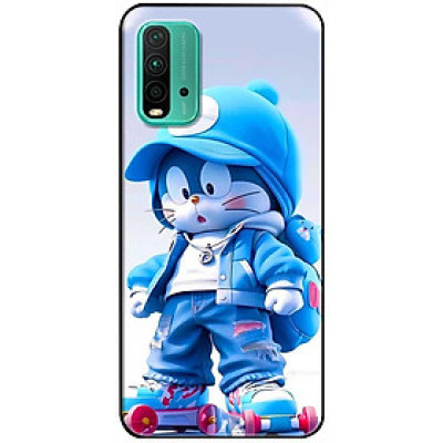 Ốp lưng Redmi 9T - 13C - 13 4G - Redmi Note 13 4G - Note 13 Pro 4G - Note 13 Pro 5G - Mèo Xanh Trượt PATIN - Hàng Chính Hãng