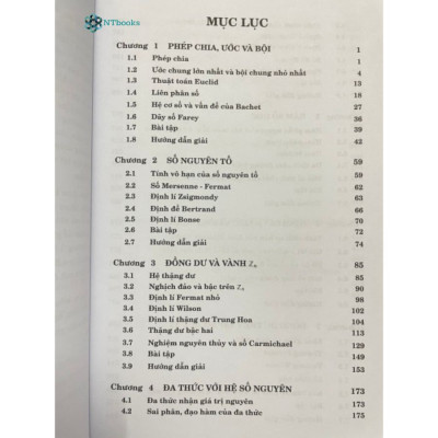 Sách Bài giảng số học dành cho học sinh, giáo viên chuyên toán - Dương Thái Bảo