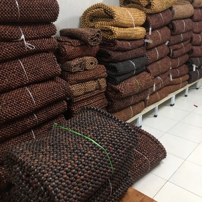 Chiếu Hạt Gỗ Hương Mộc Cao Cấp - Kích Thước 1,8mx2m hạt 1.8cm ( video , hình thật )