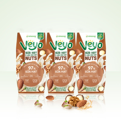 Thùng Veyo Sữa hạt 5 loại cao cấp (30 hộp x 180ml)