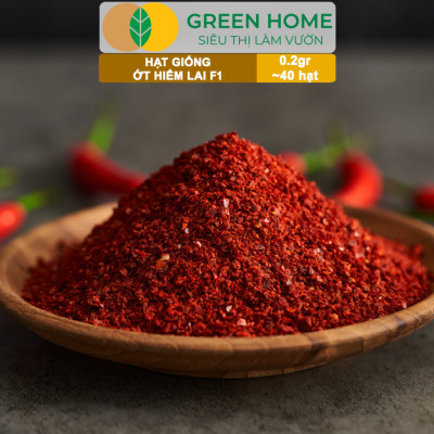 Hạt Giống Ớt Hiểm Lai Greenhome, Gói 0,2gr~40 hạt, Dễ Trồng, Sai Trái, Siêu Cay G14