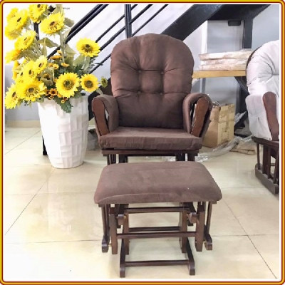 Ghế trượt thư giãn Rocking Chair Juno Sofa màu nâu cafe KT 70 x 74 x 102 cm