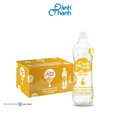 Thùng 24 chai Nước Khoáng Thiên Nhiên Có Ga Đảnh Thạnh Khoáng Chanh Muối 430ml