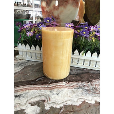 Thố đựng trà, trầm đá ngọc hoàng long - Cao 20 cm