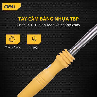 Mỏ Hàn Điện Deli Công Suất 35W/50W Lõi Làm Nóng Ceramic - Tay Cầm Chống Trơn Trượt - Chất Liệu Cao Cấp, An Toàn Sử Dụng