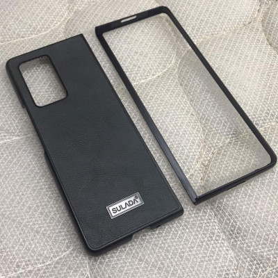 Ốp Lưng Da SULADA Viền silicon cho Samsung Galaxy Z Fold 6 , Z Fold 4 , Z Fold 5 - Hàng Chính Hãng