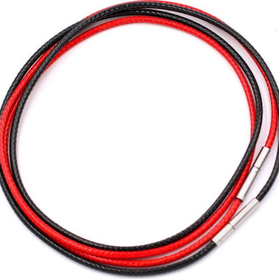 Combo 2 sợi dây vòng cổ cao su - đen + đỏ DCSEO1