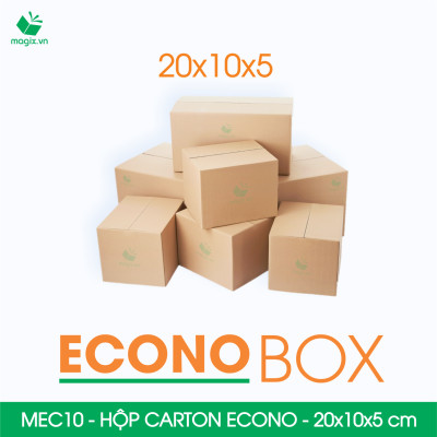MEC01 - 10x10x8 cm - Combo 60 thùng hộp carton trơn siêu tiết kiệm ECONO