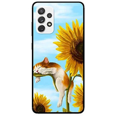 Ốp lưng dành cho Samsung Galaxy A32 - A52 - A72 - mẫu Mèo Ngủ Hoa