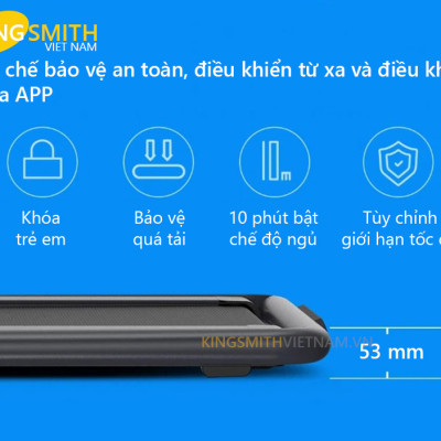 Máy Chạy Bộ Gấp Gọn Xiaomi KingSmith Walkingpad K12 Gấp Gọn Gồm 2 Chế Độ Chạy Có Kết Nối App Công Suất 746 W - Hàng Chính Hãng