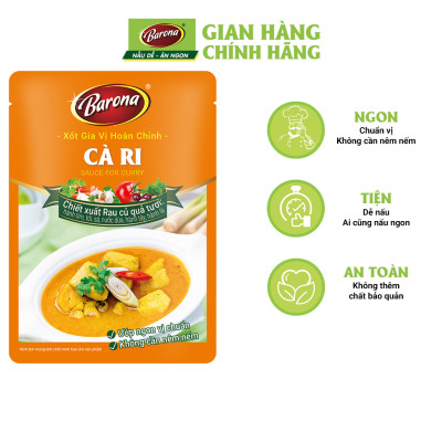 Combo 5 gói Gia Vị Cà Ri Barona 80g ướp ngon chuẩn vị không cần nêm nếm