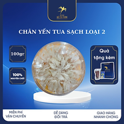 Chân yến sạch loại 2 hộp 100gr- Chân yến sạch nhỏ ăn ngon bổ dưỡng - Ăn yến đẹp da - Tặng đường táo - yến sào cao cấp Đỗ Thị Toán