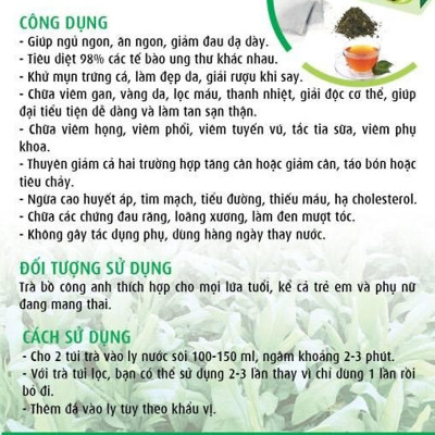 Trà Bồ Công Anh nguyên chất P&K giúp ngủ ngon, giảm cân, ngừa tiểu đường, cao huyết áp, ngăn ngừa ung thư (1 hộp)