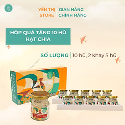 (Tặng muỗng gỗ đơn 450k)Yến Thị- Chưng Hạt Chia-Hũ Chưng Sẵn-30% Yến-70ml