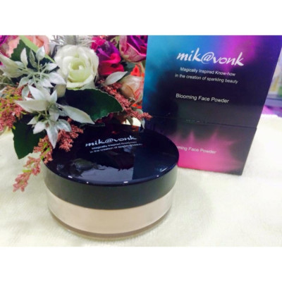 Phấn phủ bột kiềm dầu Mik@vonk Blooming Face Powder Hàn Quốc 30g NB21 # Light Beige Pearl tặng kèm móc khoá 