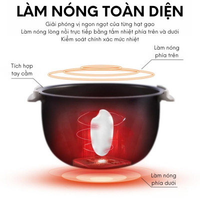 Nồi cơm điện tử Zojirushi 1L NS-ZAQ10-WZ, công suất 610W, sản xuất tại Nhật Bản, bảo hành 3 năm|HÀNG CHÍNH HÃNG