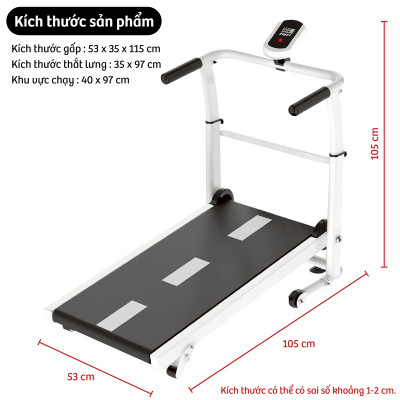 BG Máy chạy bộ cơ, máy chạy bộ không điện Treadmill SH305  thích hợp cho mọi lứa tuổi luyện tập (hàng nhập khẩu)