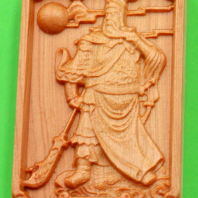 Mặt Gỗ Ngọc Am Khắc Tượng Quan Công MG50