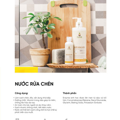 [Can 10L tiết kiệm] Nước rửa chén hữu cơ enzyme sinh học dứa Fuwa3e 10L