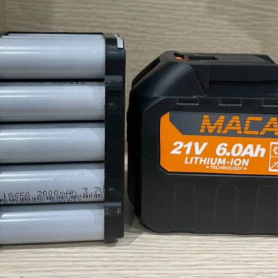 HÀNG  CHÍNH HÃNG  - Pin MACAN 15 Cell 21V dung lượng cao chân pin phổ thông