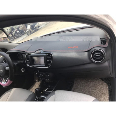 Thảm taplo da Cacbon KIA SOLUTO đời 2019-2021 cao cấp,chống nóng, chống trơn trượt