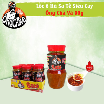 Lốc 6 Hũ Sa Tế Siêu Cay Ông Chà Và 90gr ( Extra Hot Satay Sauce)