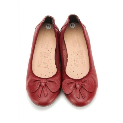 Giày nữ búp bê da bò Huy Hoàng màu đỏ đô, cam, tím HC7909-10-11